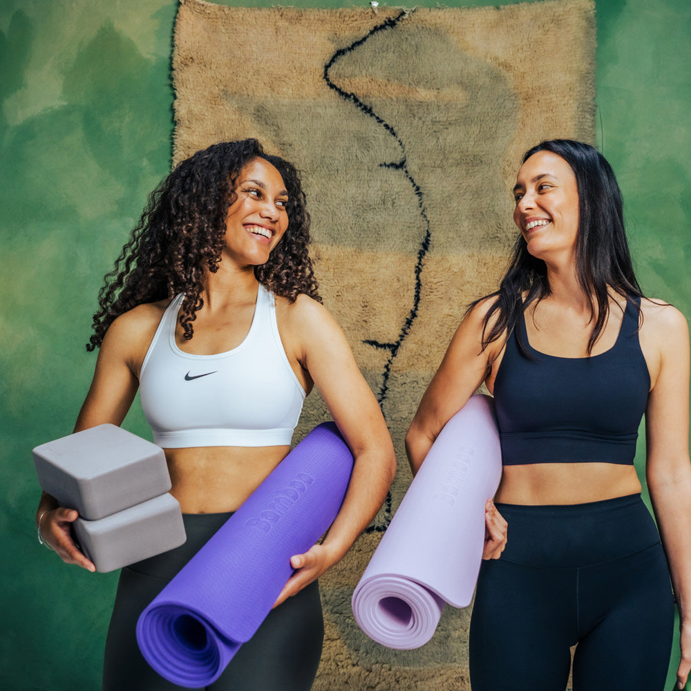 Set di blocchi da yoga Bamboa in schiuma rosa