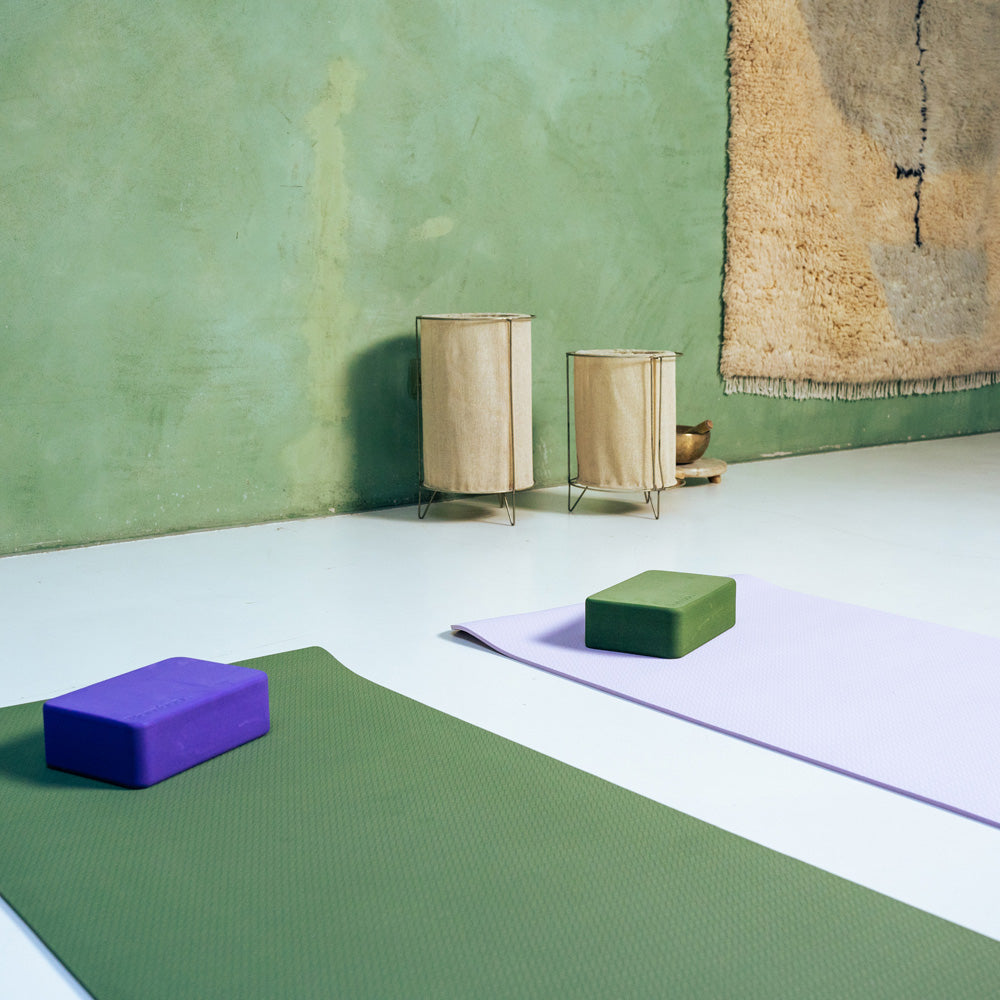 Set di blocchi da yoga Bamboa in schiuma verde