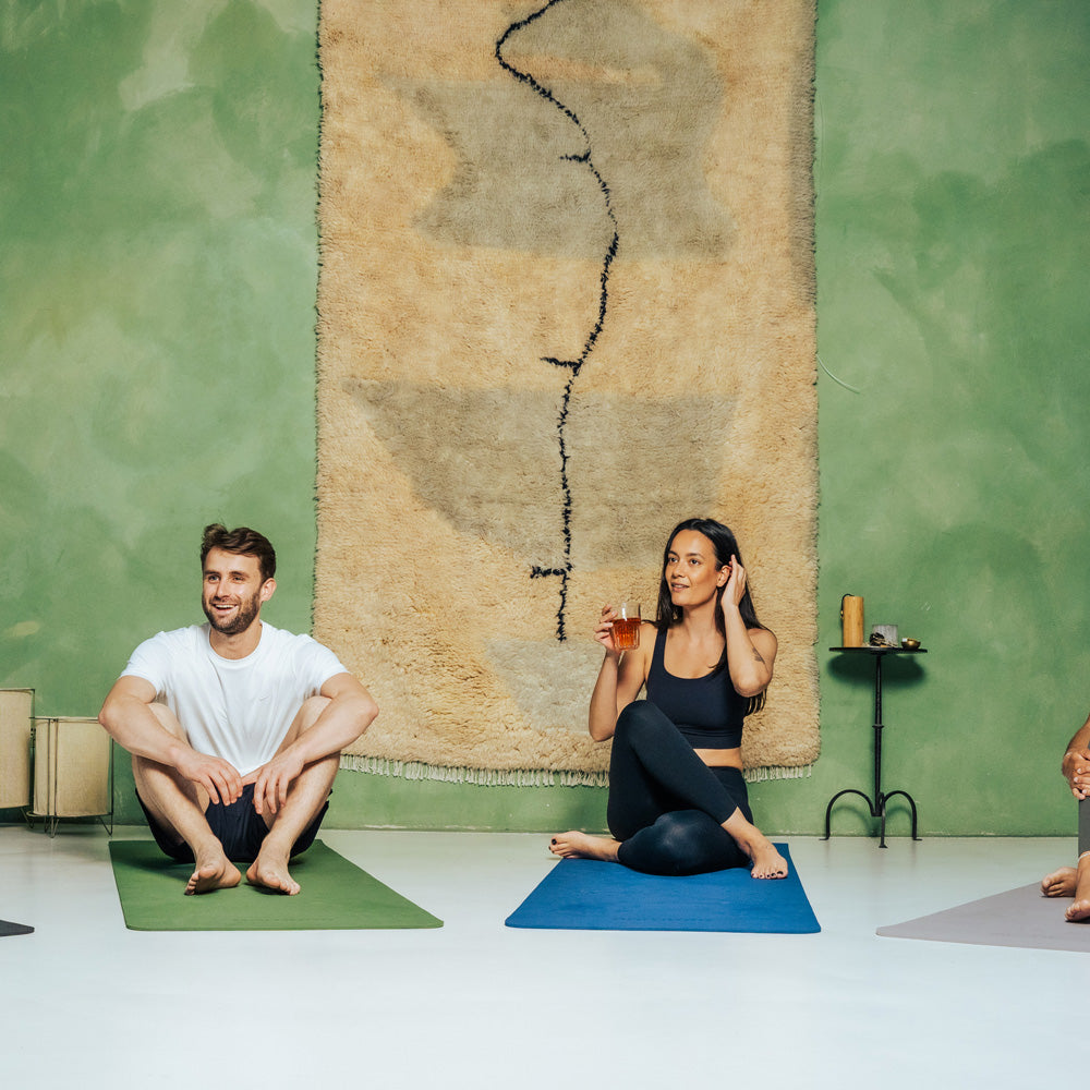 Tappetino yoga Bamboa in schiuma blu 6 mm